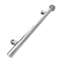 CR LAURENCE PP56EBS CRL Acciaio inossidabile spazzolato 18"""" Alto 1"""" Rotondo PP56 Serie Slimline Frontale dritto Bancone/Partizione Terminale