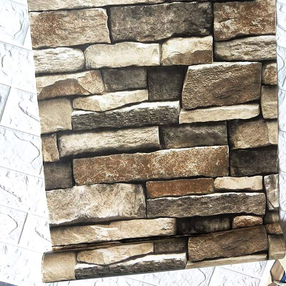 197?17.7?Tacked Stone Wallpaper Rock Wallpaper Peel And Stick Wallpaper Stone Self Adhesive Wallpaper Stick And Peel Wallpaper Stone Removable Wallpap 782890742658