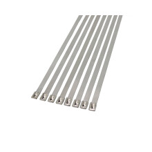 5/16"" roestvrij stalen zelfsluitende kabelbinders met kogelslot extra breed monsterformaat (5 18 inch)