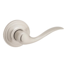 Kwikset Tustin Dummy Door Handle Single Sided Lever for Closets French Double Doors and Pantry Satin Nickel Non-Turning Right Handed Interior Pus
