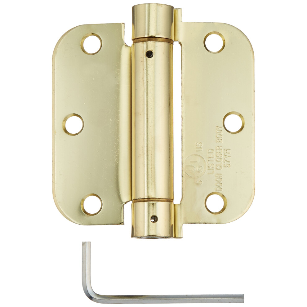 Deltana Dsh35r53/4 Single Action Steel 3 1/2-Inch X 3 1/2-Inch X 5/8-Inch Spring Hinge 760923530588