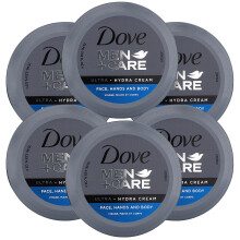 Dove Men+Care Ultra Hydra Cream Gezicht Hand- en lichaamsverzorging Alle huidtypes 6 stuks van elk 2,53 Oz