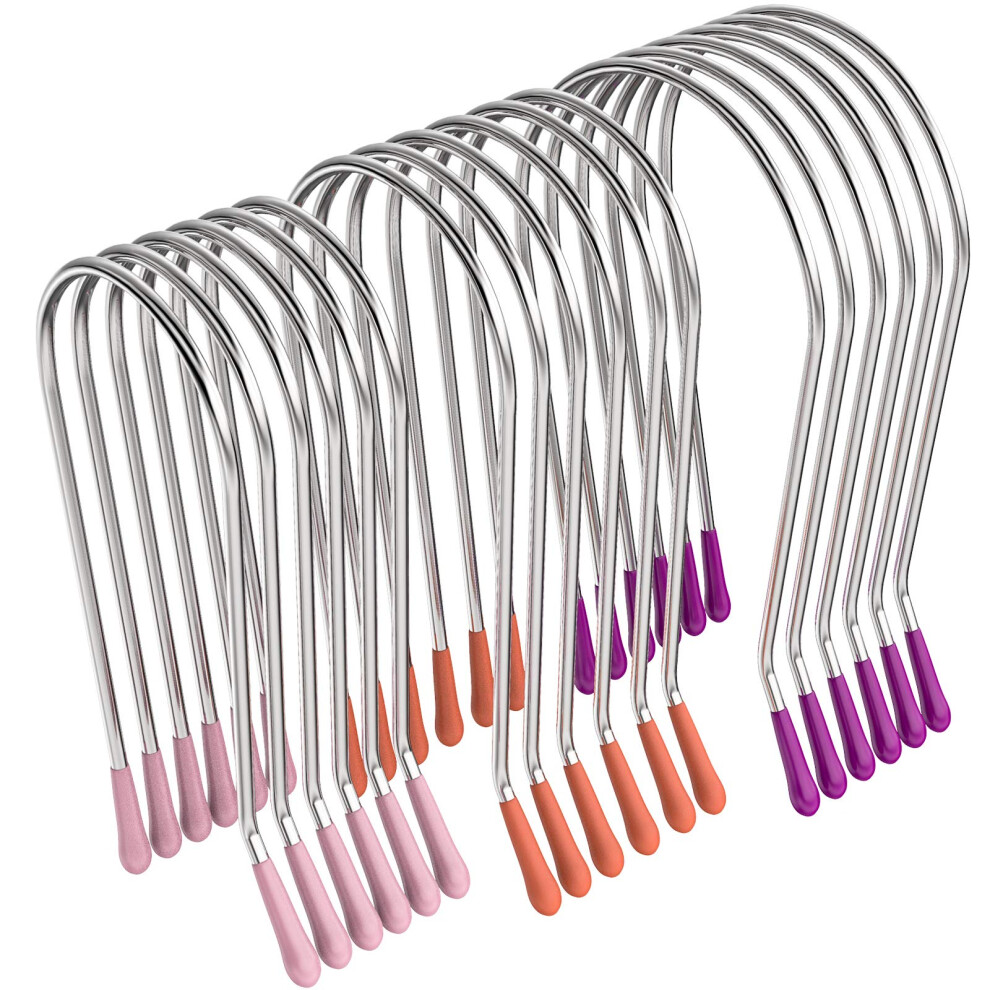 Jicoyin Hot Curler Clips Replacement Hot Roller Clips Rollers Securing Pins Fits Inch, 1, 1 Inch Hot Rollers Curlers (Small,Medium,Large,20Pcs)