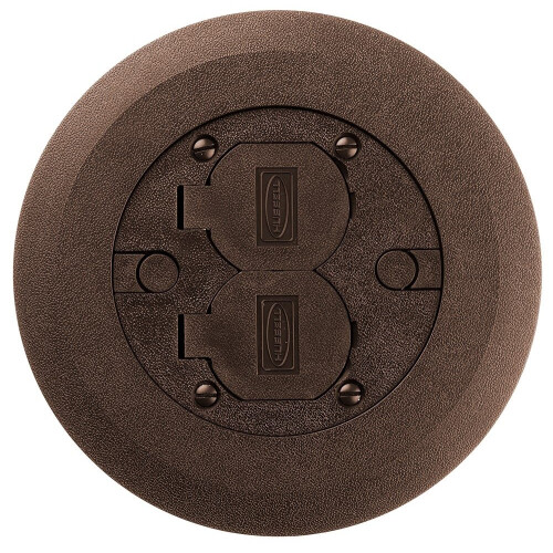 Hubbell 34251 Golvboxlock och flns brun
