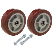 SES mrke 8x2 """" U-Boat Cart Center Wheel Replacement Kit innehller tv hjul och tv axelbultar med ntter