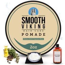 Haarpomade fr Mnner Glatte Viking-Pomade fr Mnner Mittlerer Halt und hoher Glanz (2 Unzen) Herren-Haarpomade auf Wasserbasis fr glattes, dicke