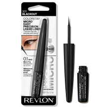 REVLON ColorStay Micro Gemakkelijke precisie vloeibare eyeliner Waterdicht Veegvast Langhoudend met viltstiftapplicator 301 Blackout 0,057 fl oz