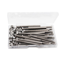 cSeao 50-Pack M4 20mm Pan Phillips Tornillo Machineschroeven en Zeskantmoeren Set 304 Roestvrij Staal Gladde Afwerking