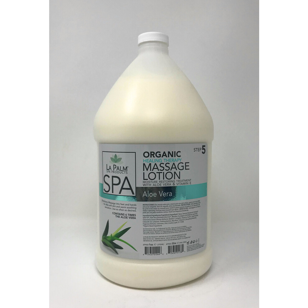 K Pele La Palm Organic Healing Therapy Massage Lotion | 1 Gal (Aloe Vera)