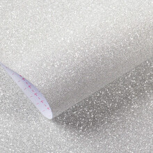 Livelynine Glitter Wallpaper Stick and Peel Glitter Contact Paper for Walls Dresser Counters Crafts Self Adhesive Silver Decor Removable Waterproof W