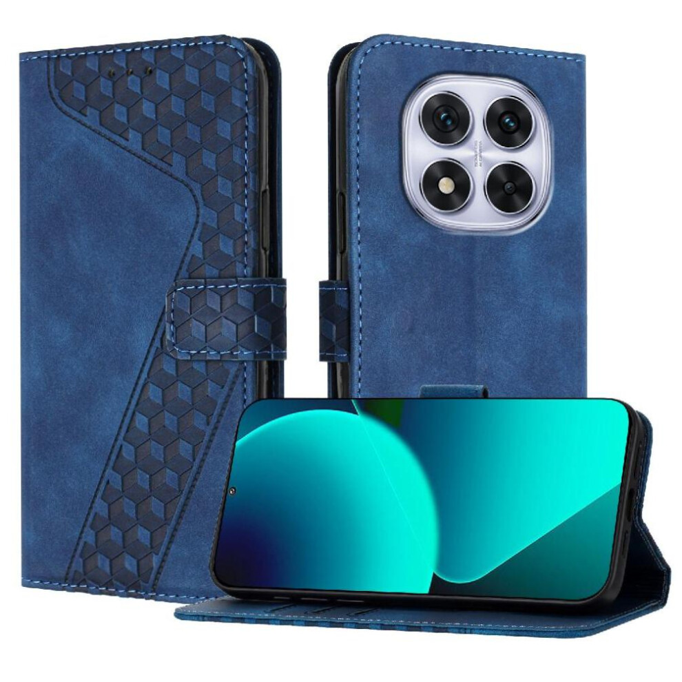 (Blue) Phone Case For Xiaomi Redmi Note 14 Pro Plus Flip Folio Card Slots Cover Wallet Magnetic Kickstand Blue 764544190817