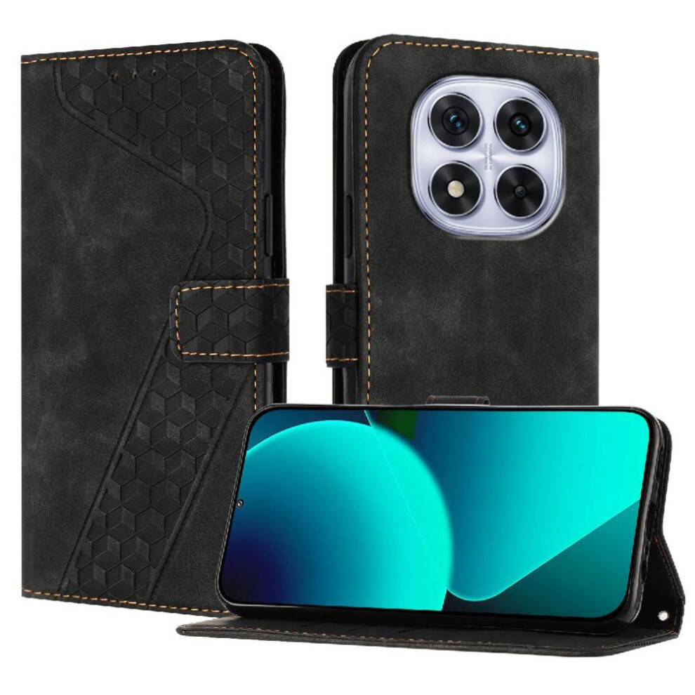 (Black) Phone Case For Xiaomi Redmi Note 14 Pro 5G Flip Folio Magnetic Wallet Kickstand Card Slots Cover Black 764544190879