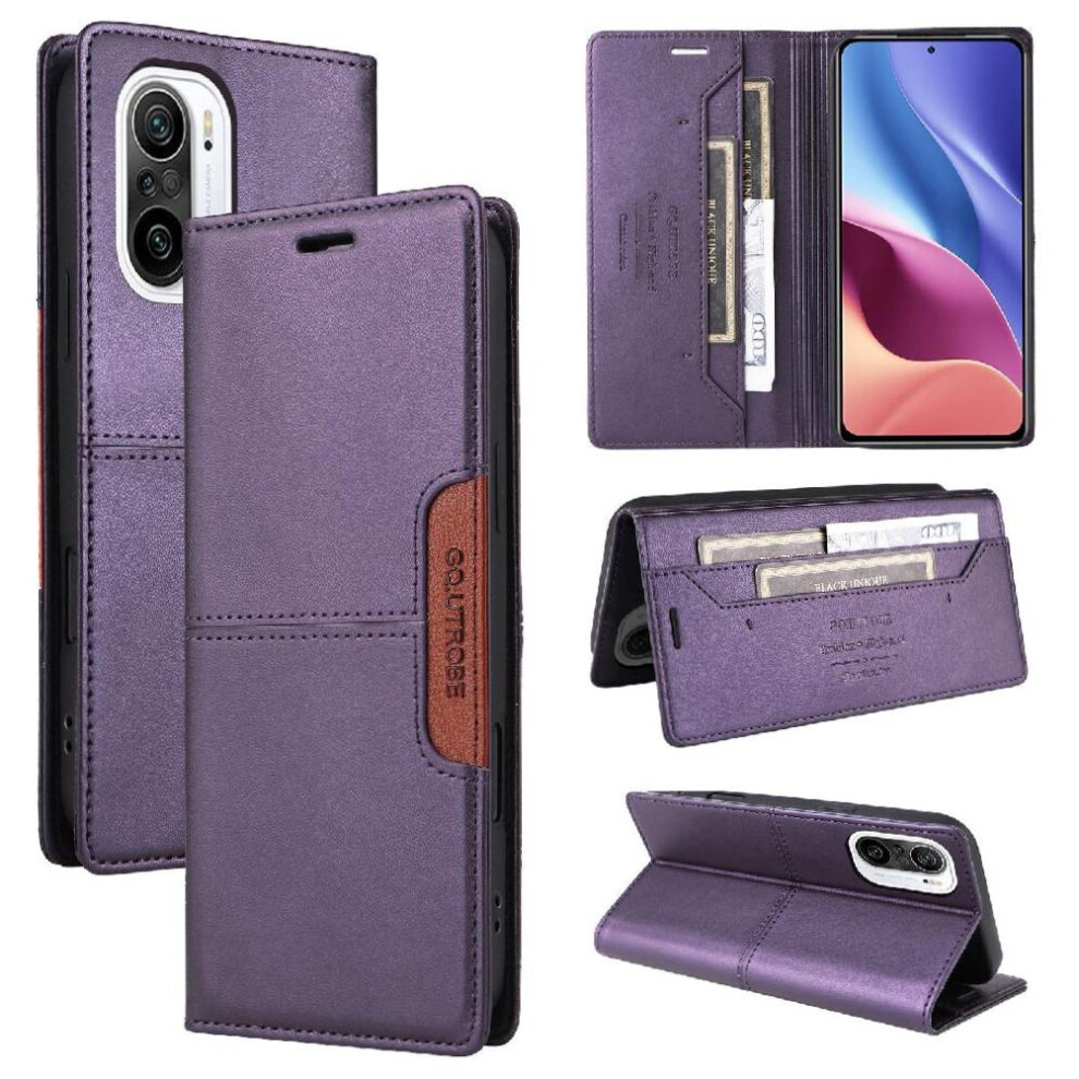 (Purple) Flip Case For Xiaomi Redmi Note 14 4G Wallet Shockproof Rfid Blocking Flip Cover Purple 764544196604