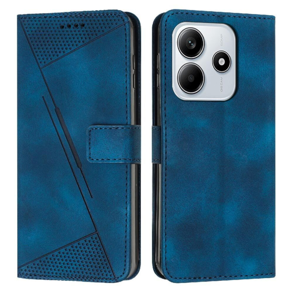 (Blue) Flip Case For Xiaomi Redmi Note 14 4G Wallet Pu Leather Card Insertion Kickstand Blue 764544197076