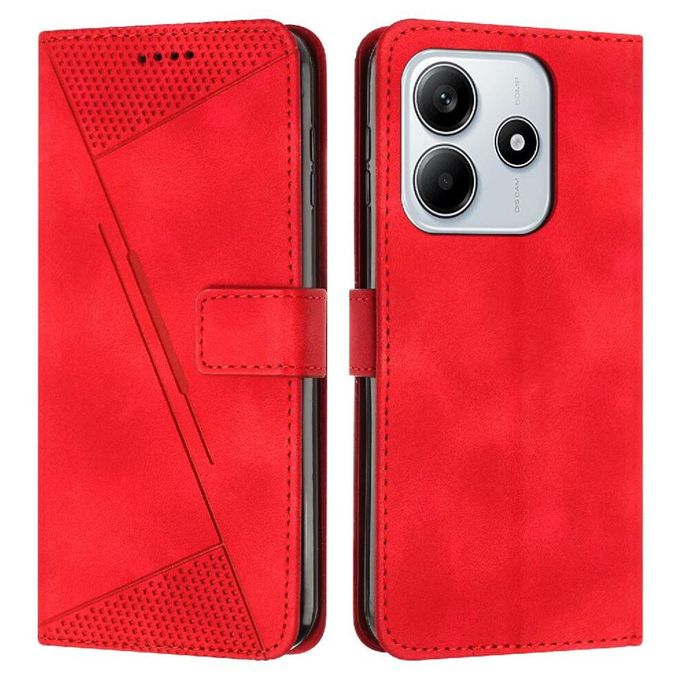 (Red) Flip Case For Xiaomi Mi Note 14 4G Wallet Pu Leather Card Insertion Kickstand Red 764544197083