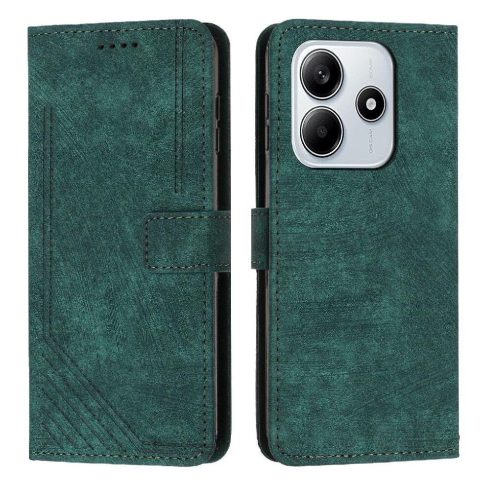(Green) Flip Case For Xiaomi Redmi Note 14 4G Card Insertion Wallet Pu Leather Kickstand Green 764544197120