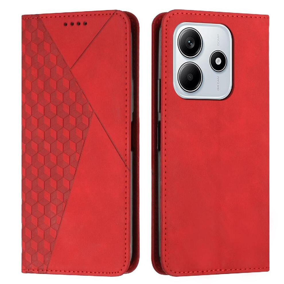 (Red) Flip Case For Xiaomi Mi Note 14 4G Kickstand Wallet Pu Leather Card Insertion Red 764544197168