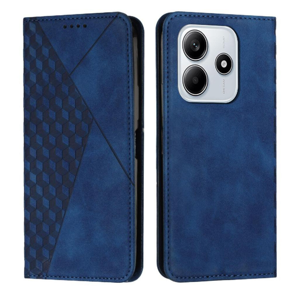 (Blue) Flip Case For Xiaomi Redmi Note 14 4G Kickstand Wallet Pu Leather Card Insertion Blue 764544197199