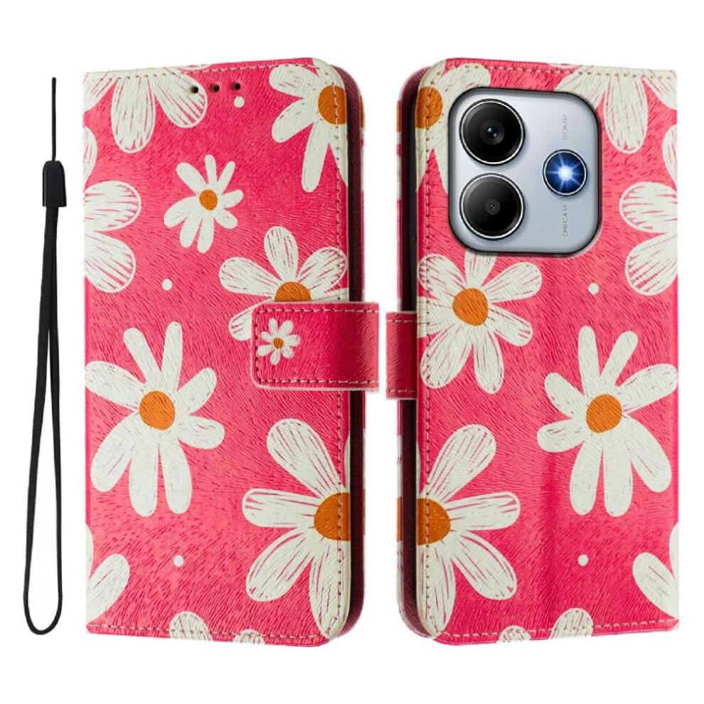 (Ohter) Case For Xxiaomi Redmi Note 14 4G Pattern Magnetic Closure Flip Leather Wallet Wrist Strap 764544197441