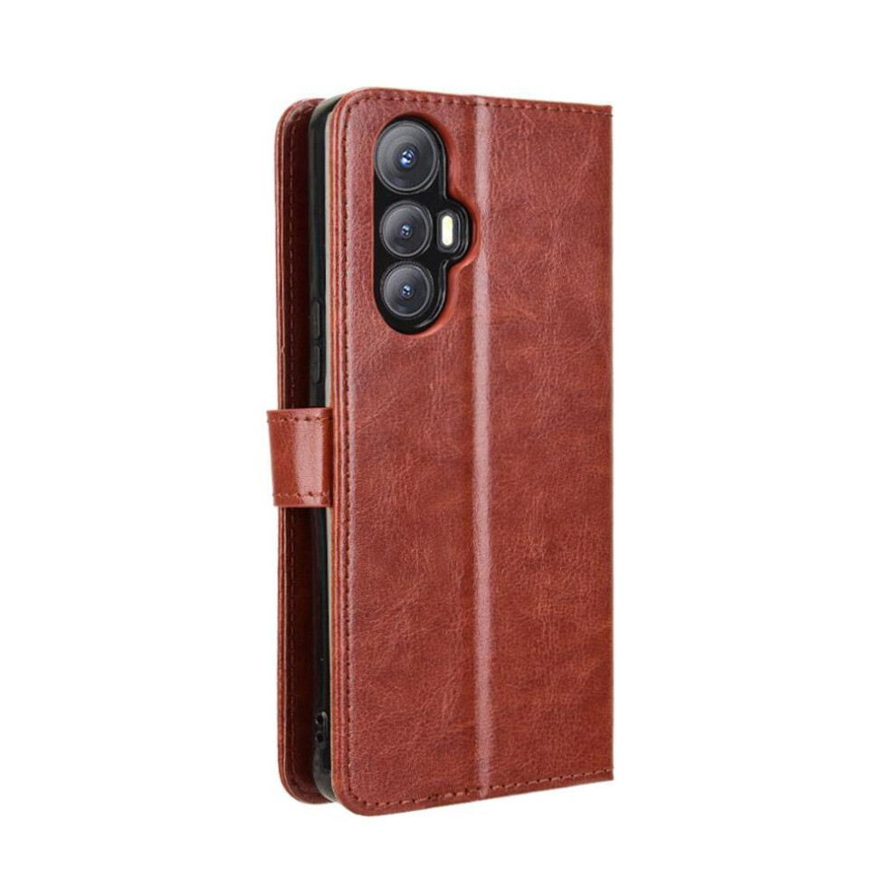 (Brown) Case For Xiaomi Redmi Note 14 4G Card Holder Kickstand Cover Brown 764544197632