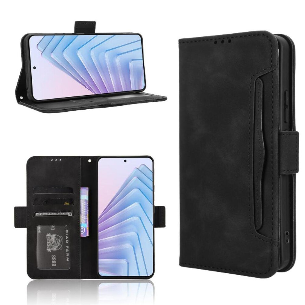 (Black) Case For Xiaomi Redmi Note 14 4G Cover Card Holder Kickstand Black 764544197663