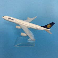 Lufthansa Airbus A340 Flugzeugmodell 16 cm – 1:400 Druckguss-Metallflugzeug, Sammelmodell & Geschenk