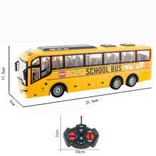 (gelb)Rc Großer Elektrobus, funkgesteuertes Auto, Reisebus, Schulbusmodell mit LED-Funksteuerung