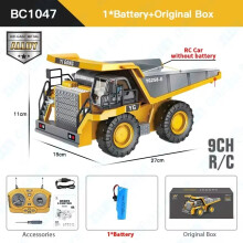 (9CH Legierung BC1047) Neue 4WD Professionelle Fernbedienung Bagger Legierung Muldenkipper Bulldozer