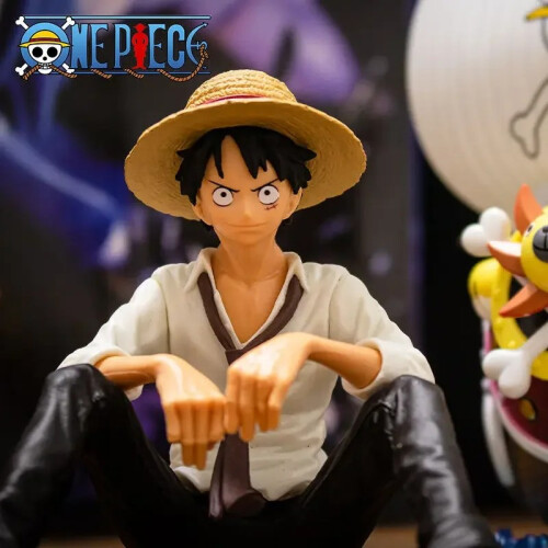 One Piece Ruffy Sitzposition PVC-Actionfigur, 12 cm – Sammlungsstatue, Ohne Box 2