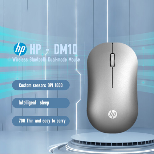 (Grau)HP DM10 Wireless Bluetooth Dual-Mode-Maus Business Office Wireless Mouse Apple Notebook Micro 2
