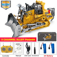 (Bulldozer 2 Batterie) RC Auto Fernbedienung Bagger Raupentraktor Bulldozer Engineering Muldenkipper
