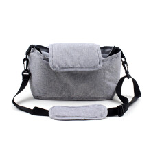 (Grijze) kinderwagen tas, kinderwagen organisator, kinderwagen accessoires, kinderwagen bekerhouder