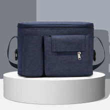 (Marineblauw) 1-delige wandelwagen-hangtas Multifunctionele mama-tas voor uitgaan, waterdichte moeder-