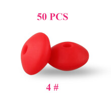 (4) 50 stks Baby Siliconen Kralen 12mm Linzen Kralen Food Grade DIY Fopspeen Clip Ketting Bijtring