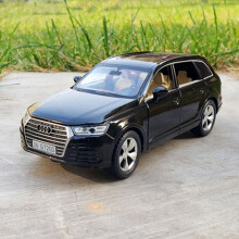 (Helles Schwarz) 1:32 AUDI Q7 SUV Legierungsautomodell Druckguss- und Spielzeugfahrzeuge Metallautomodellsimulation
