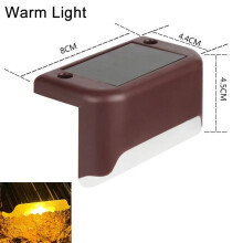 (Braun warmes Licht) 100LED Solar Wandleuchte Außenleuchte wasserdicht Bewegungssensor Solarbetriebene