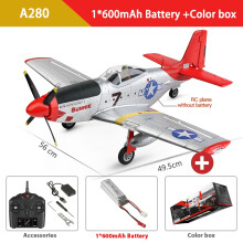 WLtoys XK A280 RC Flugzeug - P51 Kämpfer, 2,4 GHz, 4CH, 3D/6G Modus, 1806 Brushless, EPP, LED-Beleuchtung, 150 m Reichweite