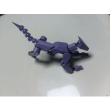 (lila Hund)3D-gedruckte, mehrgelenkige, bewegliche Shapeshift-Roboter-Actionfigur mit voller Beweglichkeit