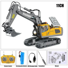 (11CH Bagger) Kinder Fernbedienung Auto Spielzeug Für Jungen RC Constructionl Bagger Dump Truck Bulldozer
