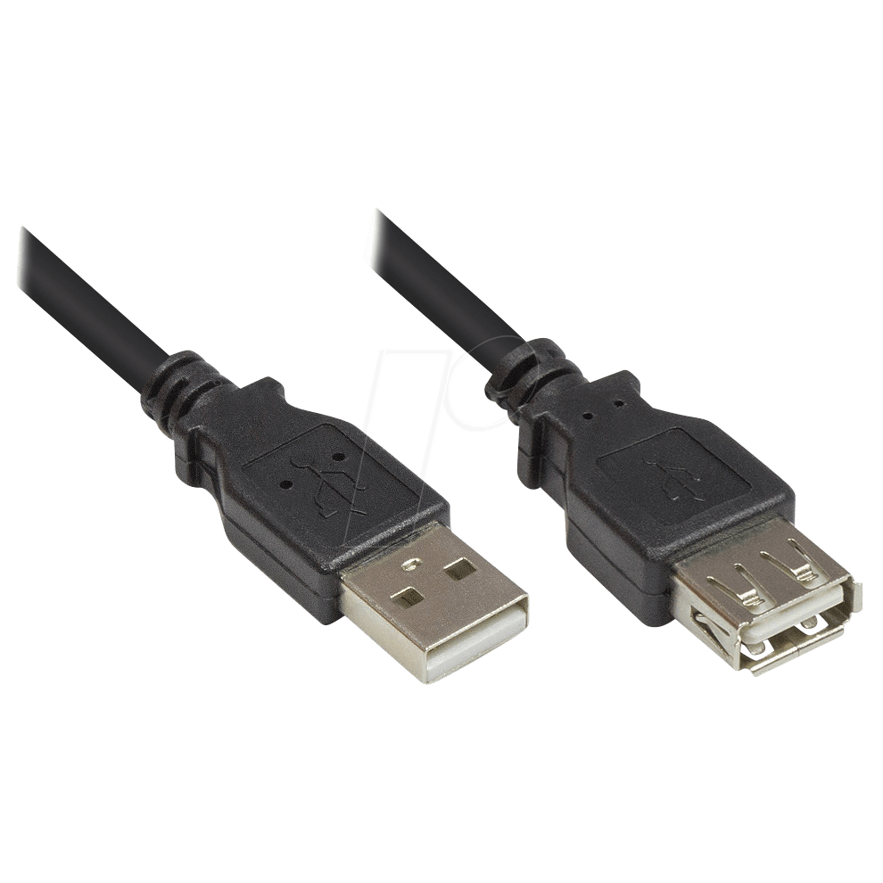 Goodconnections Usb-A 2.0 (St-Bu) 1,8M Verlã¤Ngerungskabel Schwarz 4014619092901