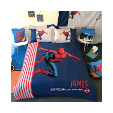 (Rayure, double ? 3 pièces ?) Parure de lit Superman Spiderman 3D
