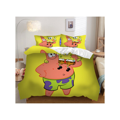 (Style 04, Double) Bob l'éponge Literie Simple Double King Housse de couette