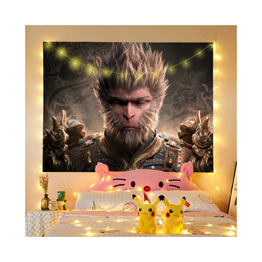 (Style B, 150 cm/59,06 pouces) Black Myth Wukong Tapisserie Toile de fond Écran Suspendu Tissu Outil