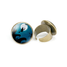 (StyleH) Bague de chapeau de sorcière réglable exquise pour enfants, bijoux de Costume d'Halloween