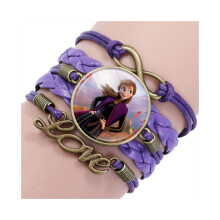 (StyleF) Bracelet de princesse de dessin animé de Style Elsa, Bracelet en alliage multicouche avec le