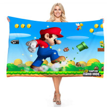 (Tortue, 75*150cm/29.53*59.06in) Bros Super Mario Luigi Serviette de bain grande taille séchage rapide