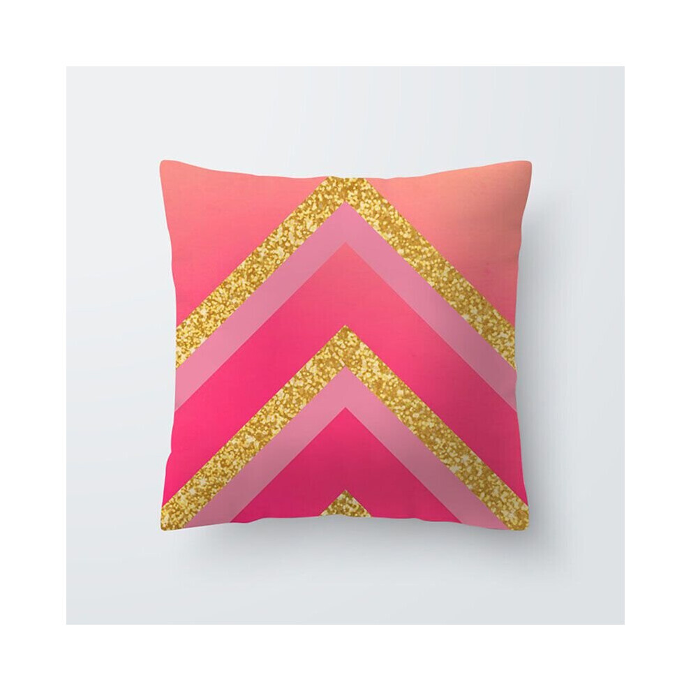 (W) Housse de taie d'oreiller en polyester, or rose, housse de coussin pour canapé, voiture, décoration