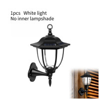 (Applique murale, lumière blanche) Lampes solaires d'extérieur rétro Lampes LED de jardin Protection