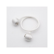 (Blanc) 2 pièces embrasses de rideaux magnétiques boucles sangles Clips