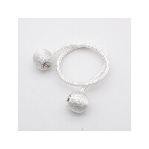 (Blanc) 2 pièces embrasses de rideaux magnétiques boucles sangles Clips